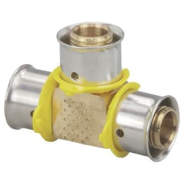 94060 1" PEX Tee (Press) - PureFlow® Press (Brass)