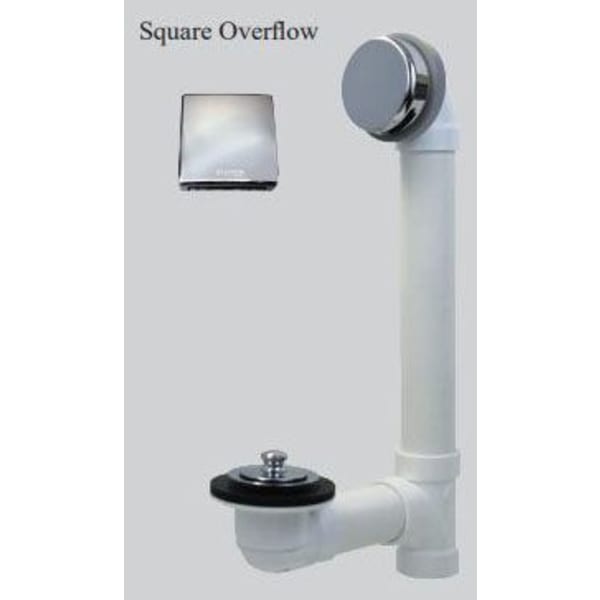 901-PP-PVC-BZ 1-1/2" PVC Push Pull Bath Waste and Overflow Test Half Kit Rubbed Bronze