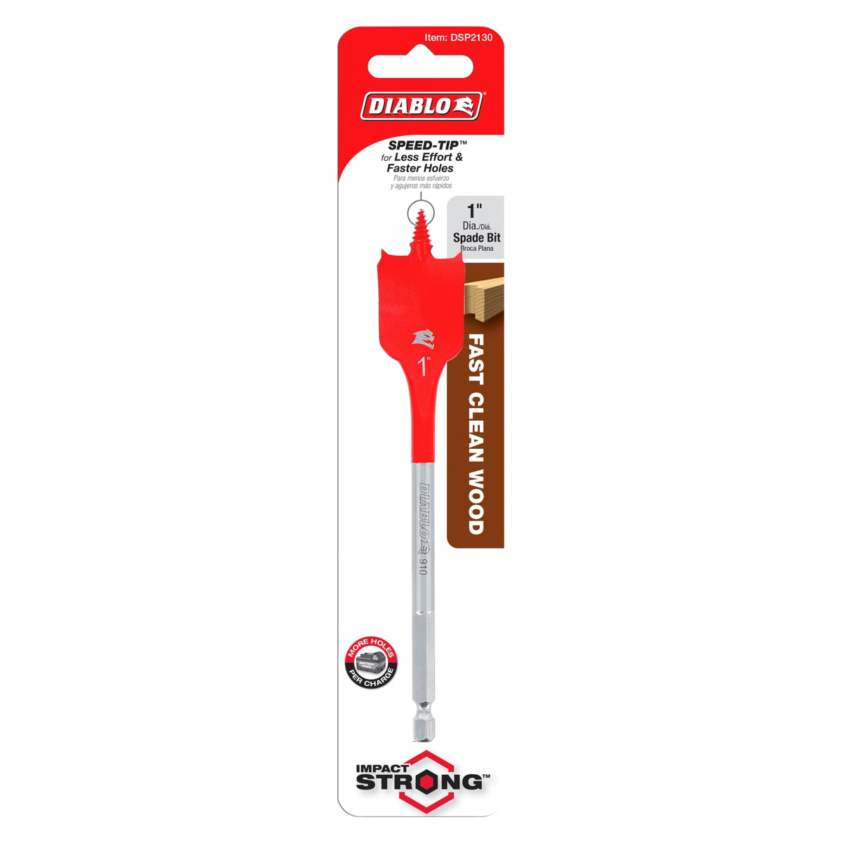 DSP2130 1" x 6" Spade Bit for Wood