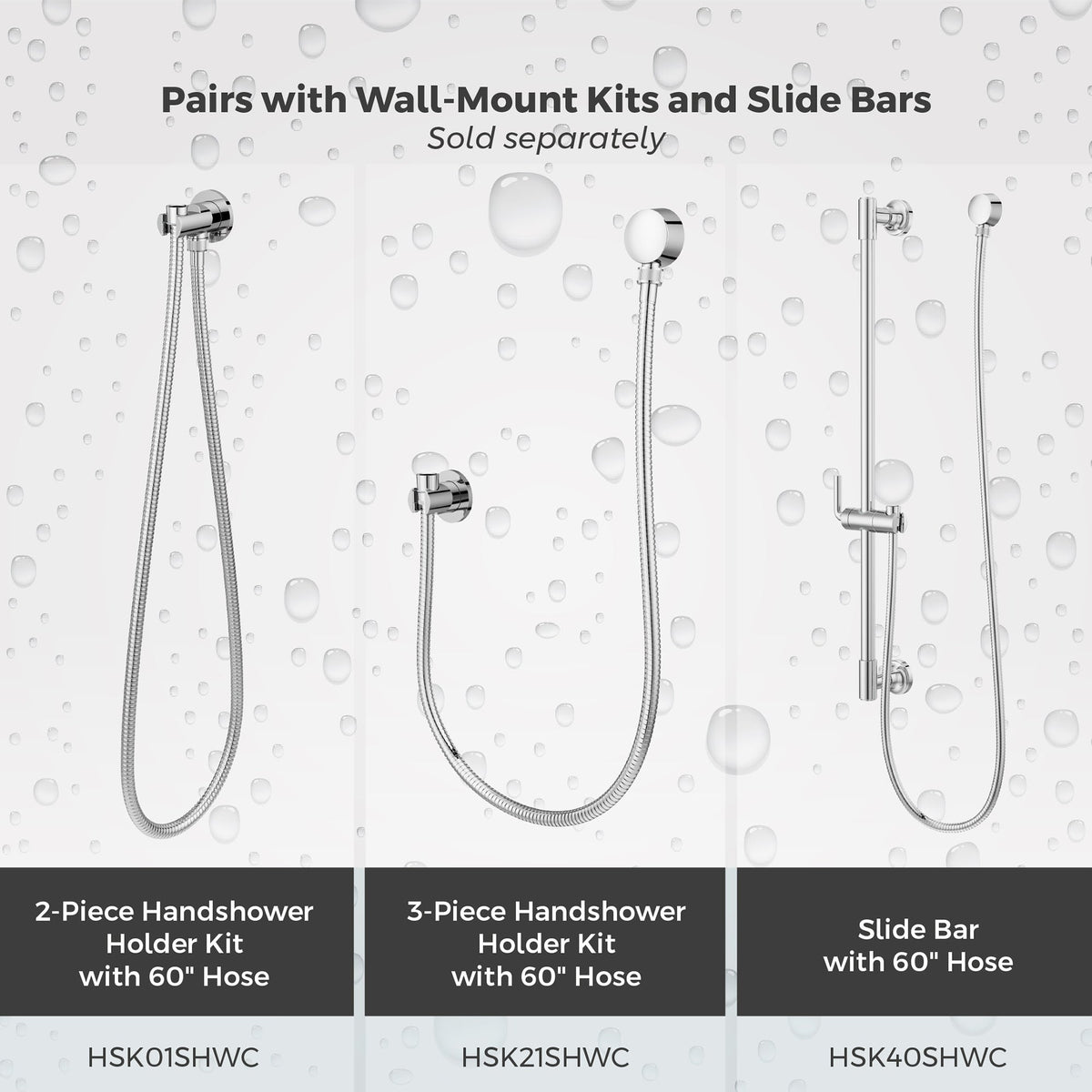 HSC-03SHWC Modern Round Handshower in Polished Chrome