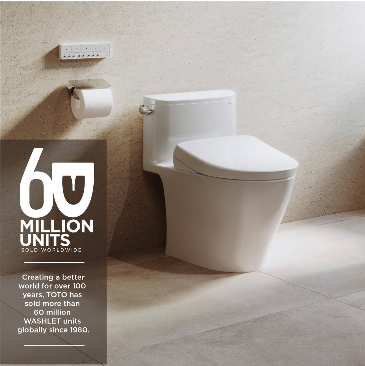 S7 WASHLET®+ Electronic Bidet Toilet Seat with EWATER+® Bowl and Wand Cleaning and Contemporary Lid, Elongated, Cotton White - SW4726AT40#01