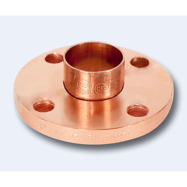 CC004 4" Sweat Copper Coated 4-Bolt Flange Adapter 150 lb