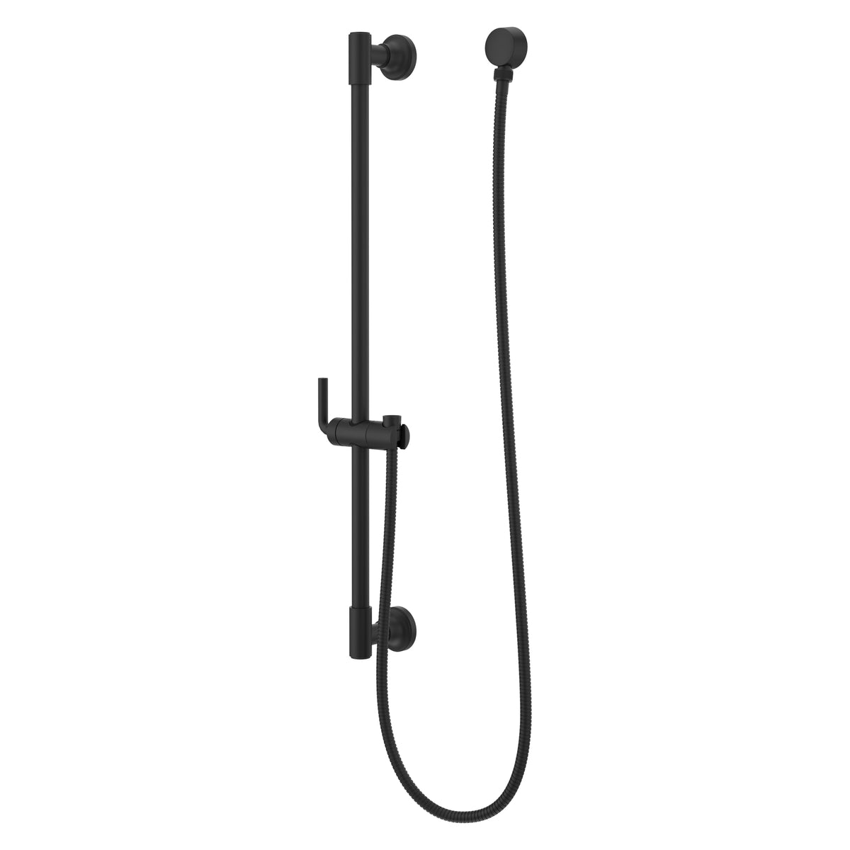 HSK-40SHWB Modern Round 30" Slide Bar with 60" Hose in Matte Black
