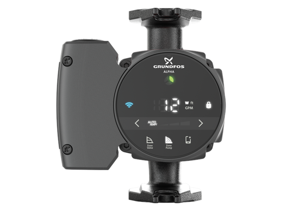 92603108 ALPHA 15-58FR Variable Speed ECM Circulator, Rotated Flange, Cast Iron, 115V, 6-1/2" Port to Port