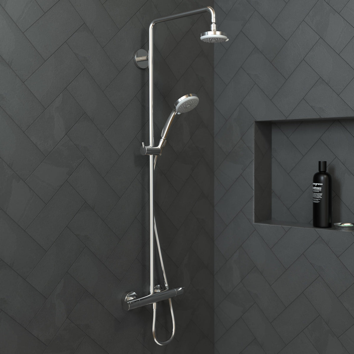 04733000 Croma 100 Showerhead E 3-Jet, 1.8 GPM in Chrome