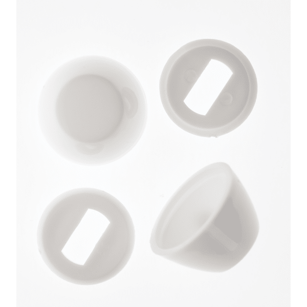 917-PR 1/4"-5/16" Round White Bolt Cap per Pair