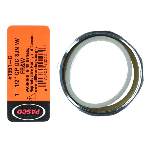 1351-C 1-1/2"Chrome DC Slip Joint Nut w/Ring &