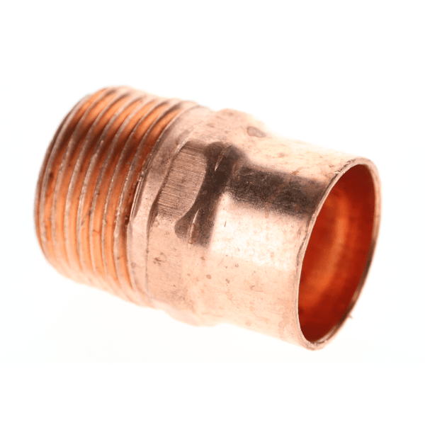 W 01147 3/4" x 1/2" Copper Sweat Fittings - Male Adapter C x MPT