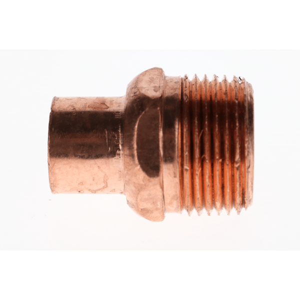 W 01132 1/2" x 3/8" Copper Sweat Fittings - Male Adapter C x MPT