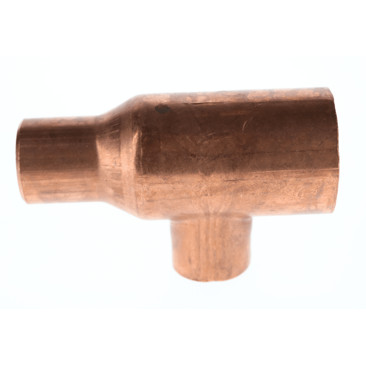 W 40196 4" x 4" x 2" Copper Sweat Fitting - Tee C x C x C
