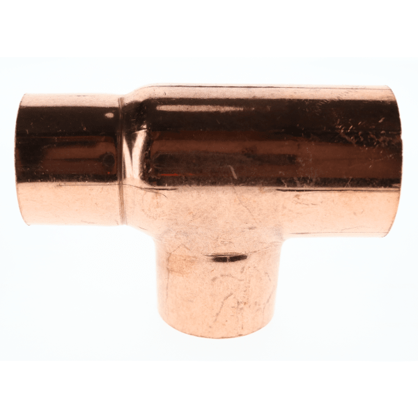 W 04073 1-1/4" x 1" x 1-1/4" Copper Sweat Fittings - Tee C x C x C