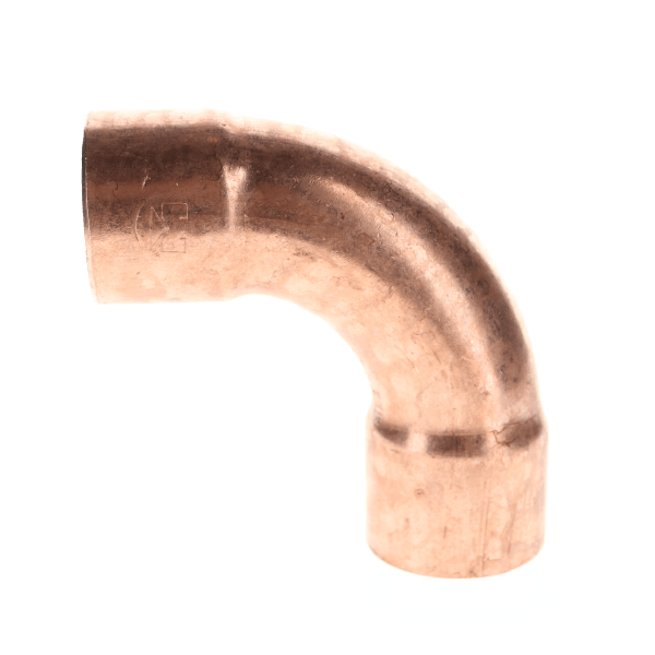 W 02055 1-1/4" Copper Sweat Fittings - 90 Degree Long Turn Elbow C x C