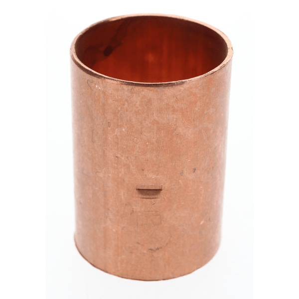 W 10148 1-1/4" Copper Sweat Fittings - Coupling - Dimple Stop C x C