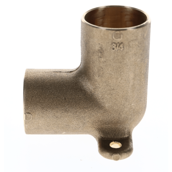 A 11557NL 1" Copper Sweat Fittings - 90 Degree Elbow - w/ Drain C x C
