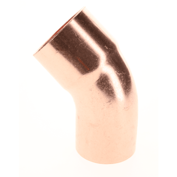 W 03350 1-1/4" Copper Sweat Fittings - 45 Degree Street Elbow Ftg x C