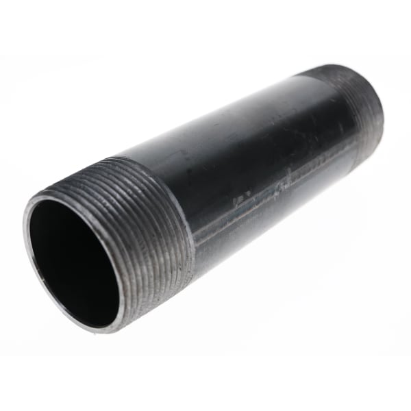 587-100 1-1/2" x 10" - Black Iron Nipple