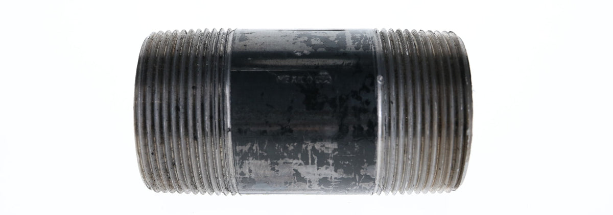 587-035 1-1/2" x 3-1/2" - Black Iron Nipple