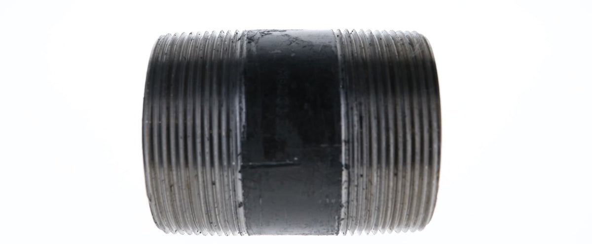 590-035 3" x 3-1/2" - Black Iron Nipple
