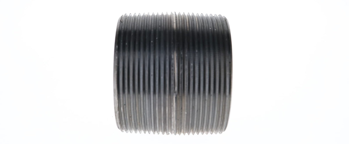 588-001 2" x Close - Black Iron Nipple