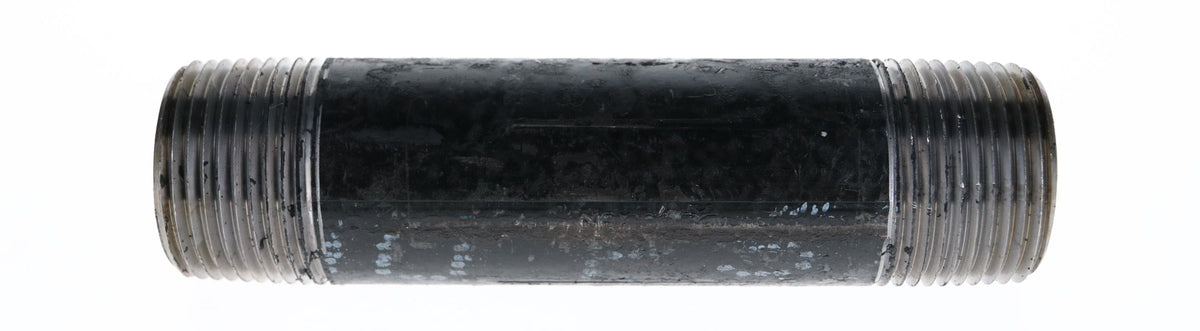 585-055 1" x 5-1/2" - Black Iron Nipple