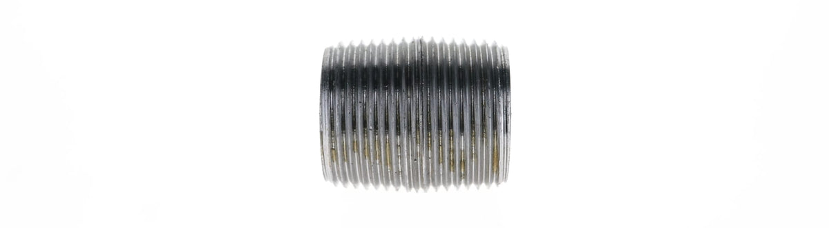 585-001 1" x Close - Black Iron Nipple