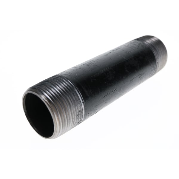 586-120 1-1/4" x 12" - Black Iron Nipple