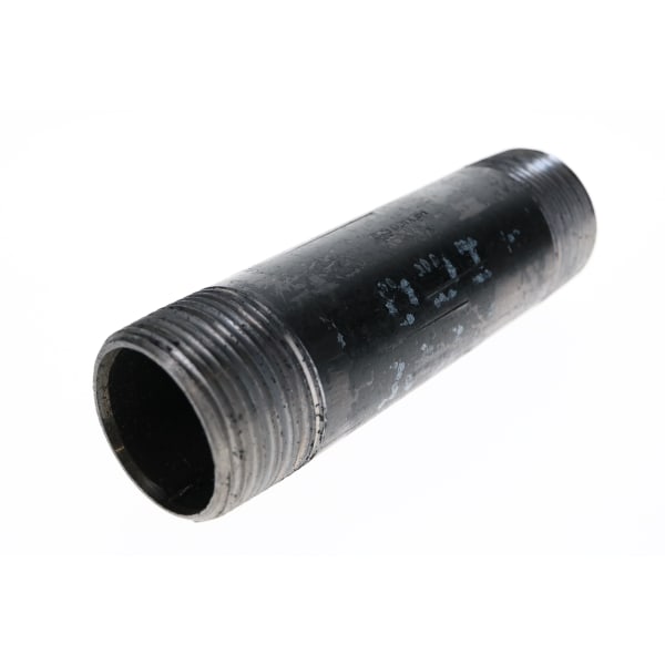 586-060 1-1/4" x 6" - Black Iron Nipple