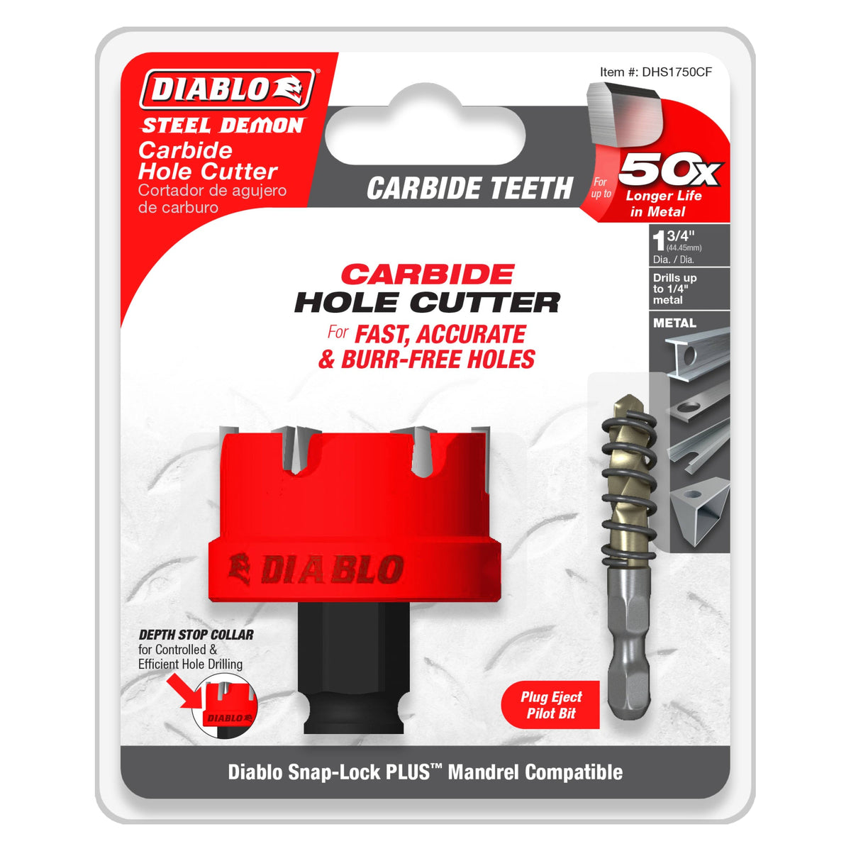 DHS1750CF 1-3/4" Steel Demon™ Carbide Teeth Hole Cutter