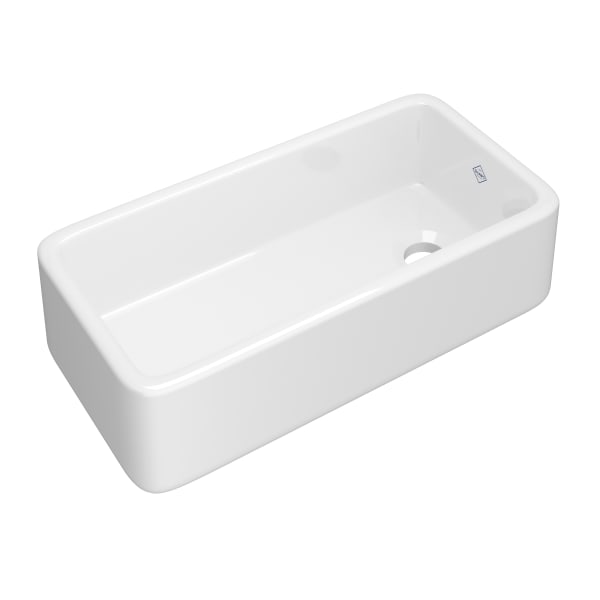 RC3618WH Lancaster™ 36" Single Bowl Farmhouse Apron Front Fireclay Kitchen Sink in White (WH)