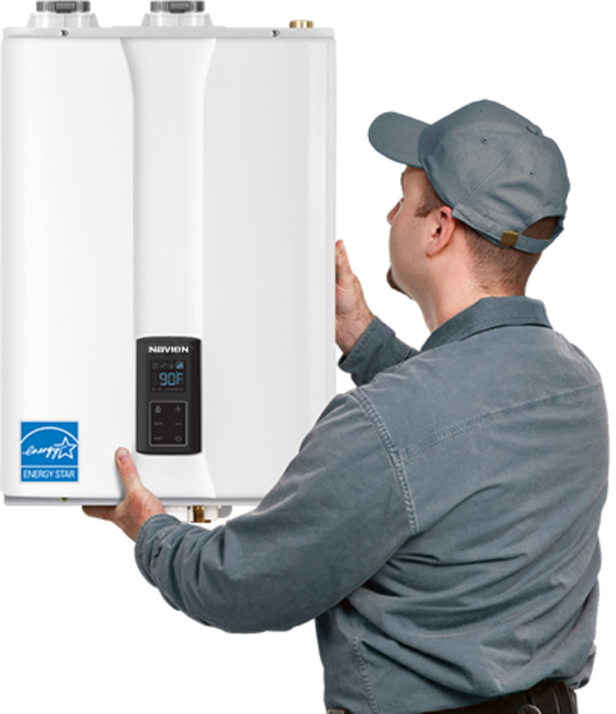 NHB-110 High Efficiency Condensing Heating Boiler, 110,000 BTU, Indoor Wall-Hung, NG/LP Convertible