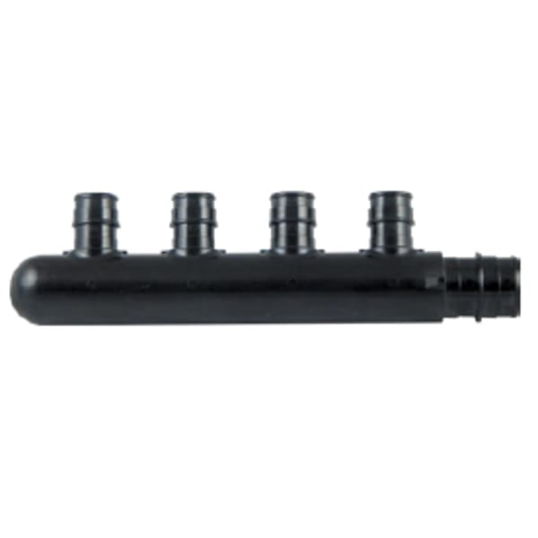3051040 4-Port PEX Manifold Tee - 3/4" Expansion Inlet, Closed Outlet - (4) 1/2" Expansion Ports - Composite, Expansion(F1960)