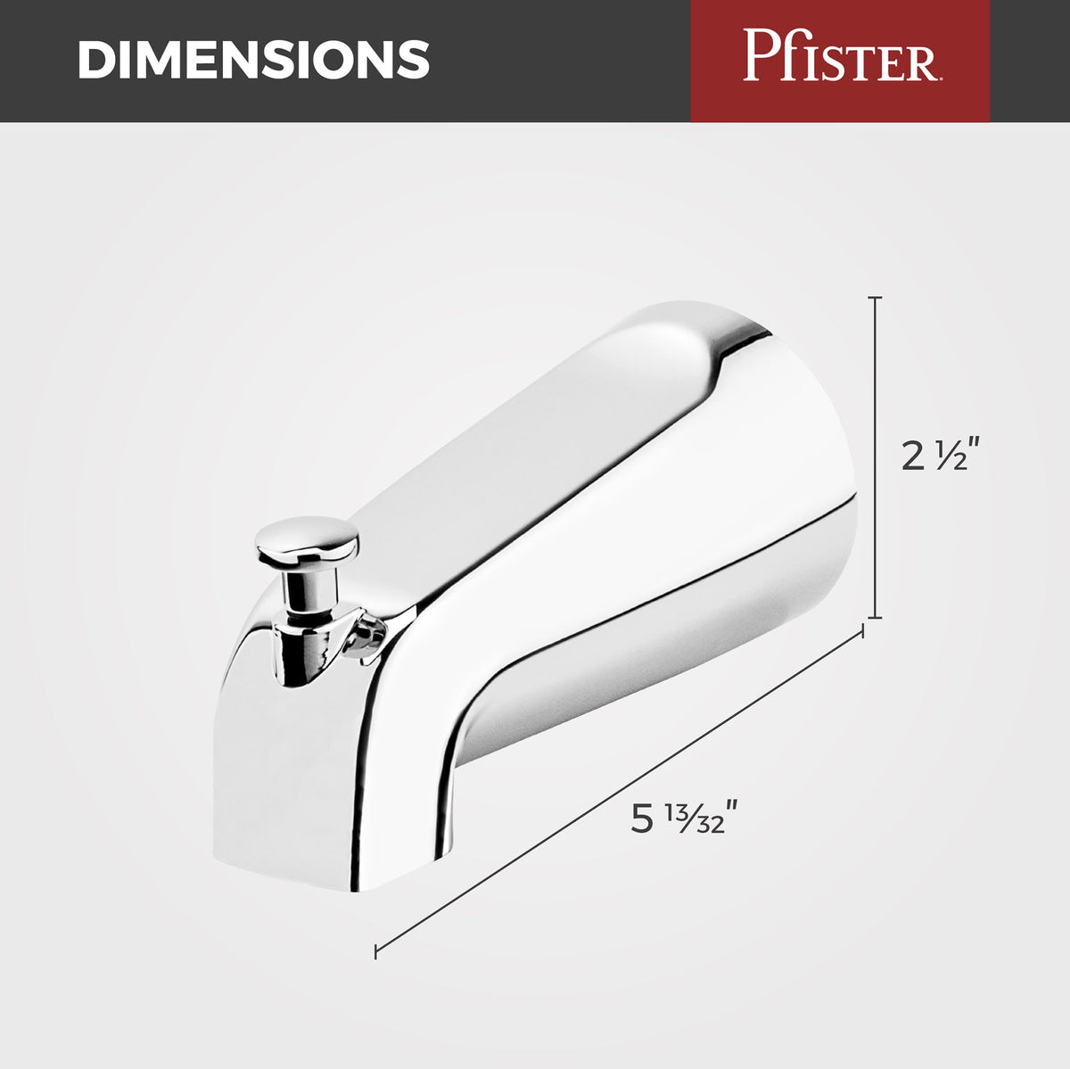J15-020C Tub Spout with Diverter in Polished Chrome (Pack of 12)