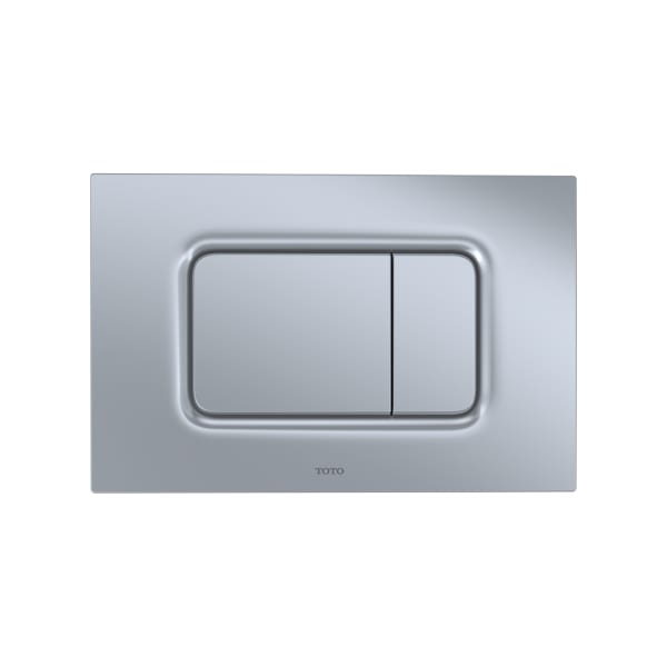 Dual Flush Rectangle Push Button Plate for Select DuoFit In-Wall Tank Unit, Matte Silver - YT920#MS