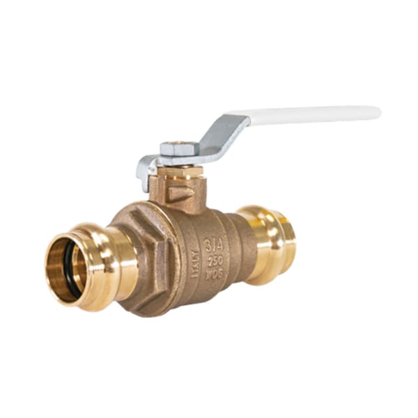 100-207G 1-1/2" Press - Full Port, 2 Piece, Press Connection, Dezincification Resistant Brass, 250 WOG