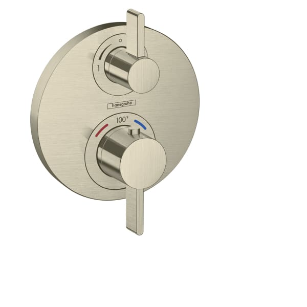 15757821 Ecostat S Thermostatic Trim with Volume Control in Brushed Nickel