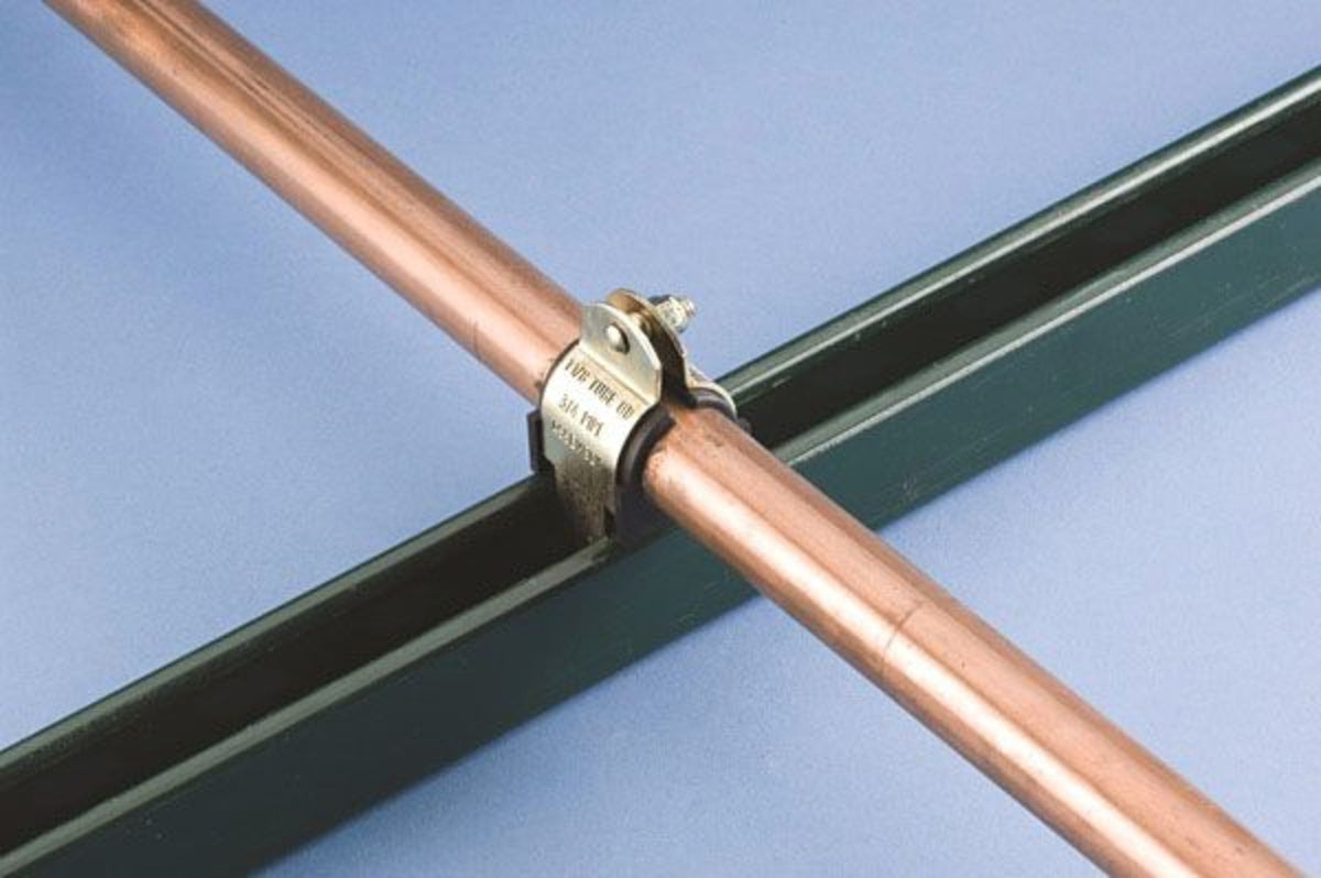 CCC0037 Cushion Clamp Insulated Strut Clamp for Pipe/Tube, 3/8" (9.5 mm) OD, 1/4" Copper Tube