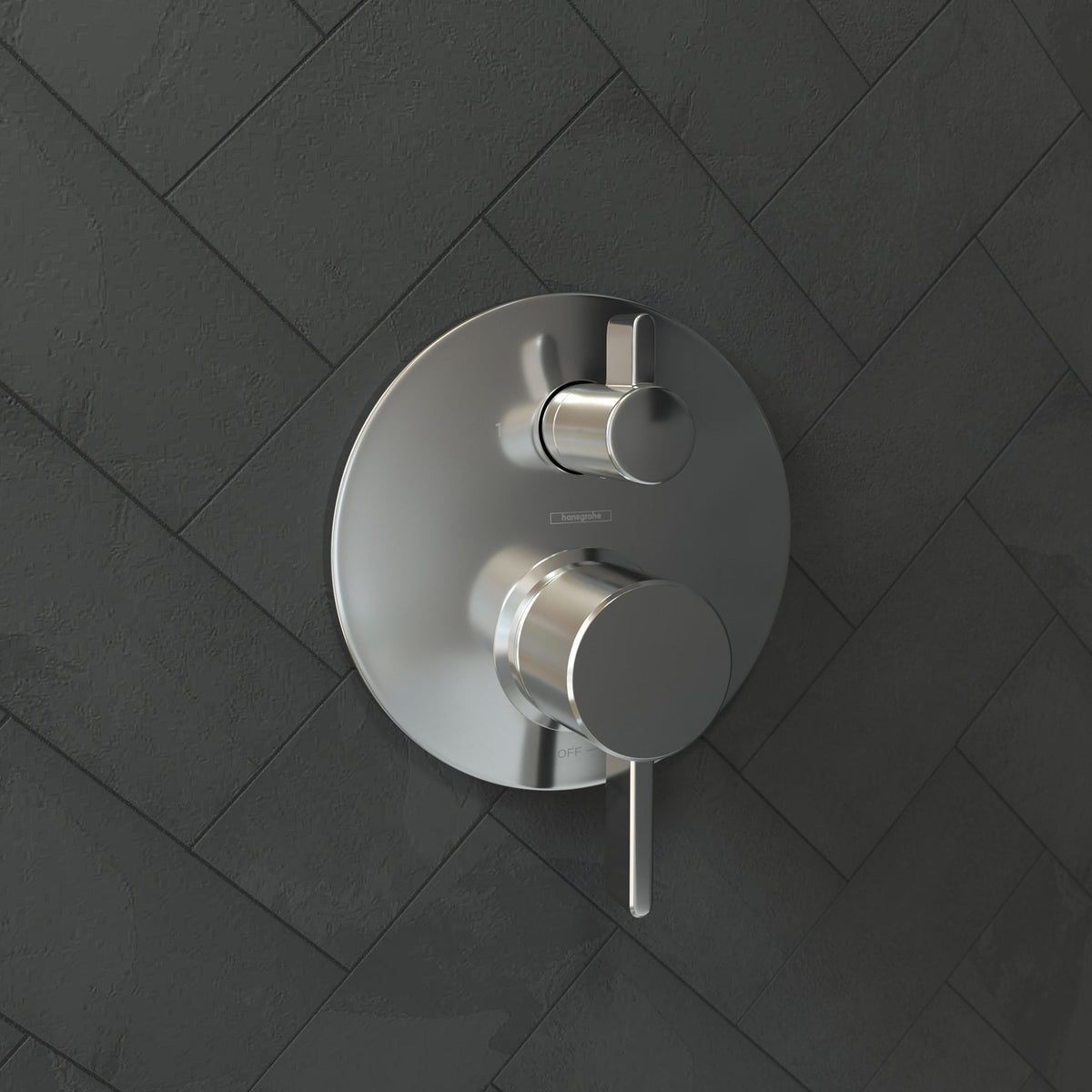 04447000 Ecostat Pressure Balance Trim S with Diverter in Chrome