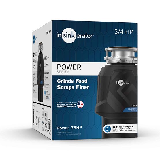 80019-ISE Power 3/4 HP Garbage Disposal Less Cord