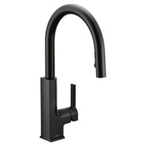 S72308BL STo Single-Handle Pull-Down Kitchen Faucet in Matte Black