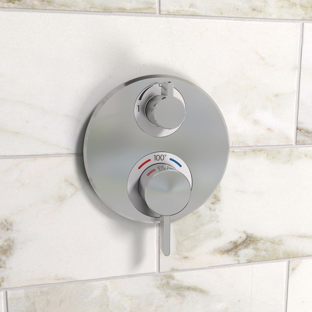 15757001 Ecostat S Thermostatic Trim with Volume Control in Chrome