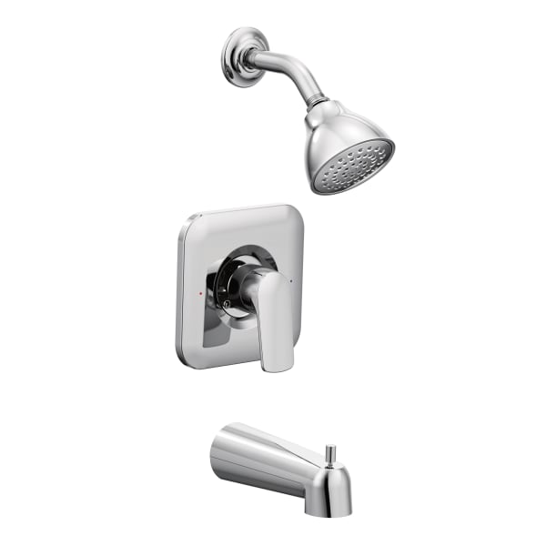 T2813EP Rizon 1-Handle 1-Spray Posi-Temp Tub and Shower Faucet Trim Kit in Chrome (Valve Sold Separately)