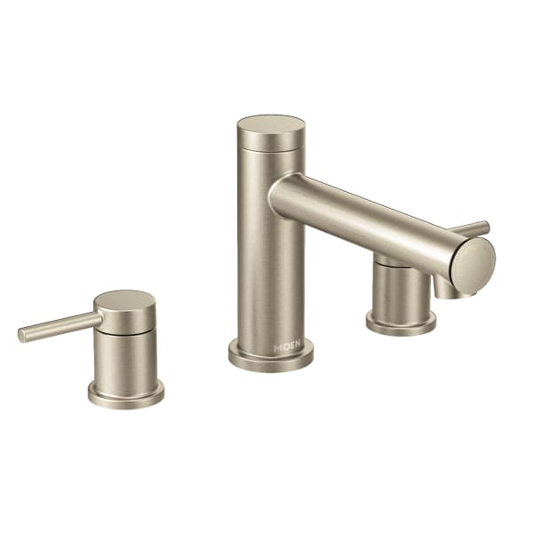 T393BN Align 2-Handle Deck Mount Roman Tub Faucet Trim Kit in Brushed Nickel (Valve Sold Separately)