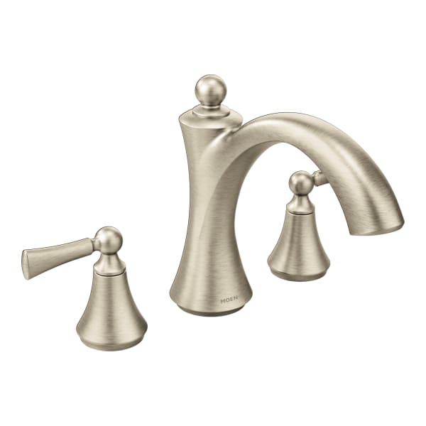 T653BN Wynford 2-Handle Deck-Mount High-Arc Roman Tub Faucet with Lever Handles in Brushed Nickel (Valve Sold Separately)