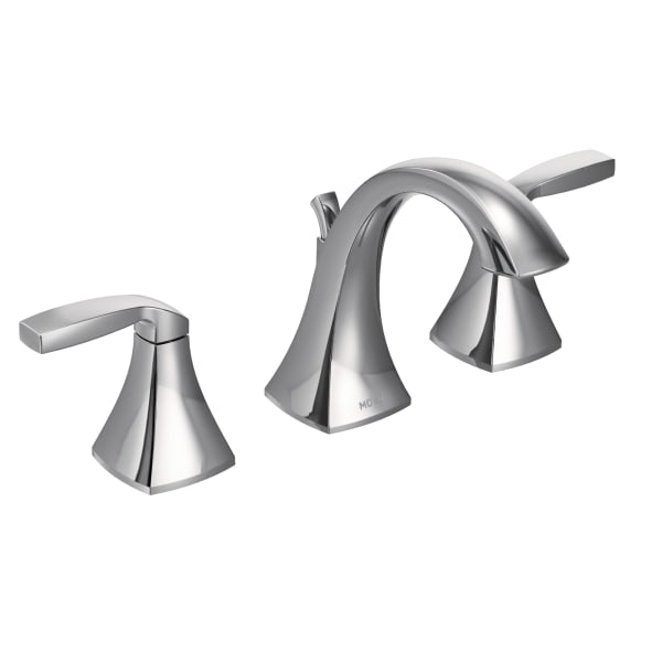 T6905 Voss 8 in. Widespread 2-Handle High-Arc Bathroom Faucet Trim Kit in Chrome (Valve Not Included)