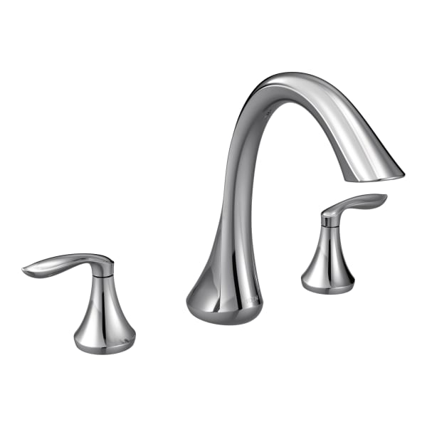 T943 Eva 2-Handle Deck-Mount Roman Tub Faucet Trim Kit in Chrome (Valve Sold Separately)