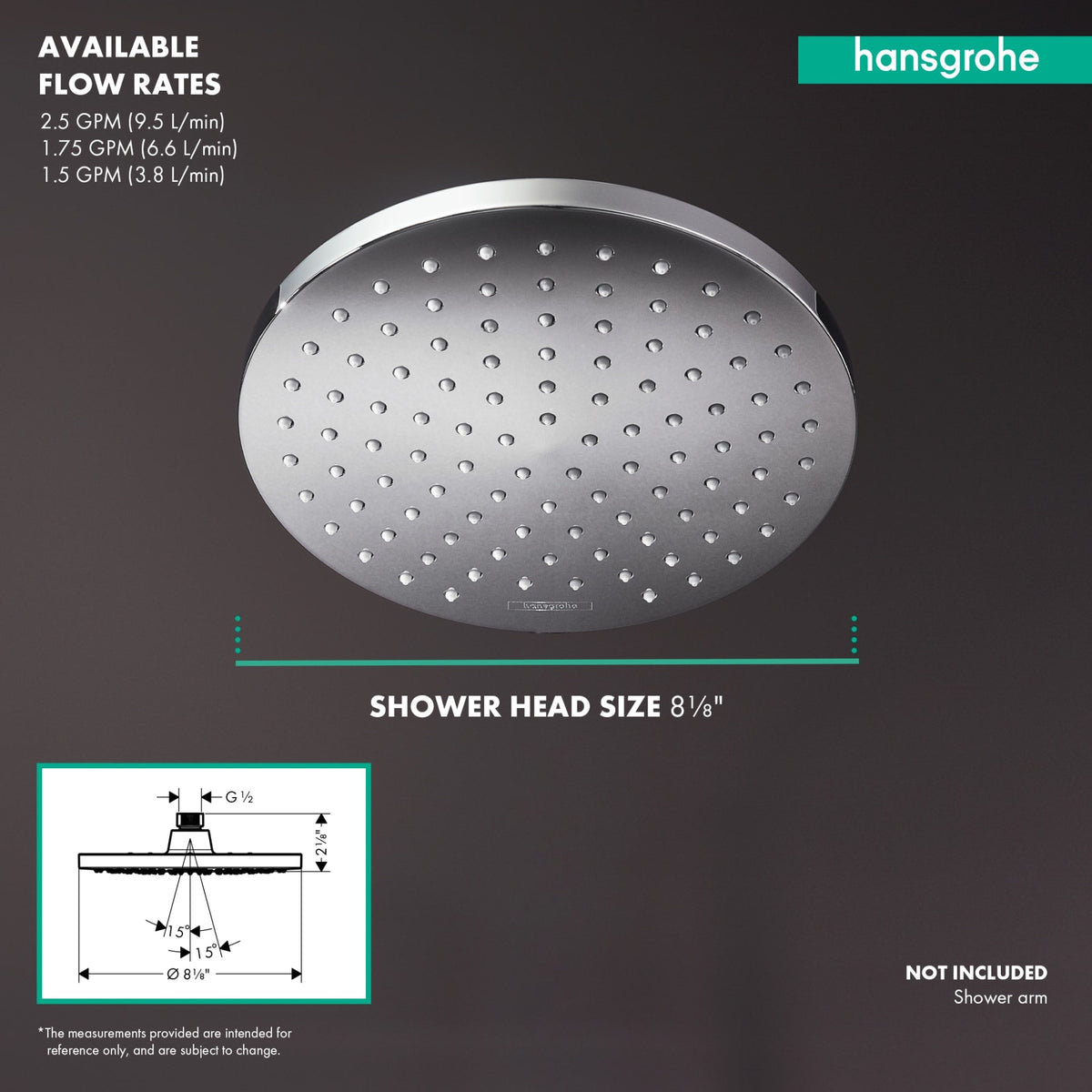 26277821 Vernis Blend Showerhead 200 1-Jet, 1.75 GPM in Brushed Nickel