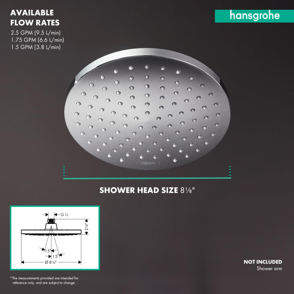 26277671 Vernis Blend Showerhead 200 1-Jet, 1.75 GPM in Matte Black