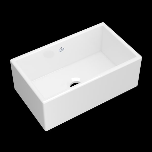 MS3018WH Shaker™ 30" Single Bowl Farmhouse Apron Front Fireclay Kitchen Sink in White (WH)