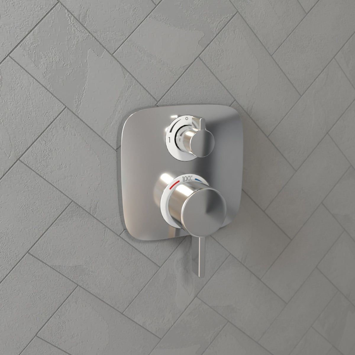 15708001 Ecostat E Thermostatic Trim with Volume Control and Diverter in Chrome