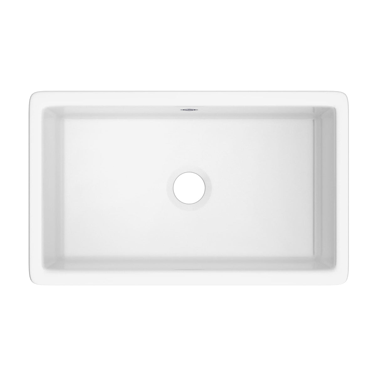 UM3018WH Shaker™ 30" Single Bowl Undermount Fireclay Kitchen Sink in White (WH)